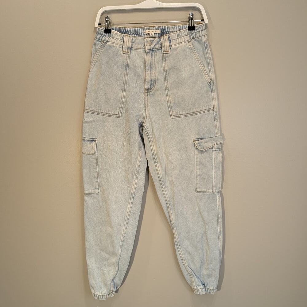 PacSun Cargo Jogger Jeans Light Wash High Rise Retro Vibe Street 80s 90s Size M